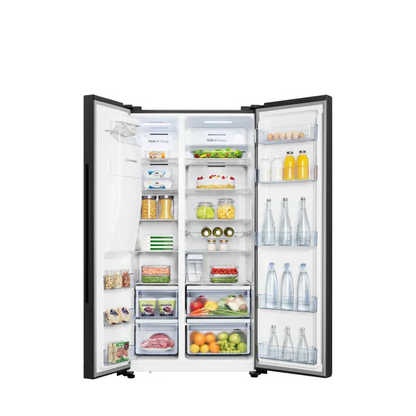 Hisense 535L Black Side By Side Fridge Freezer H700SMIIDL